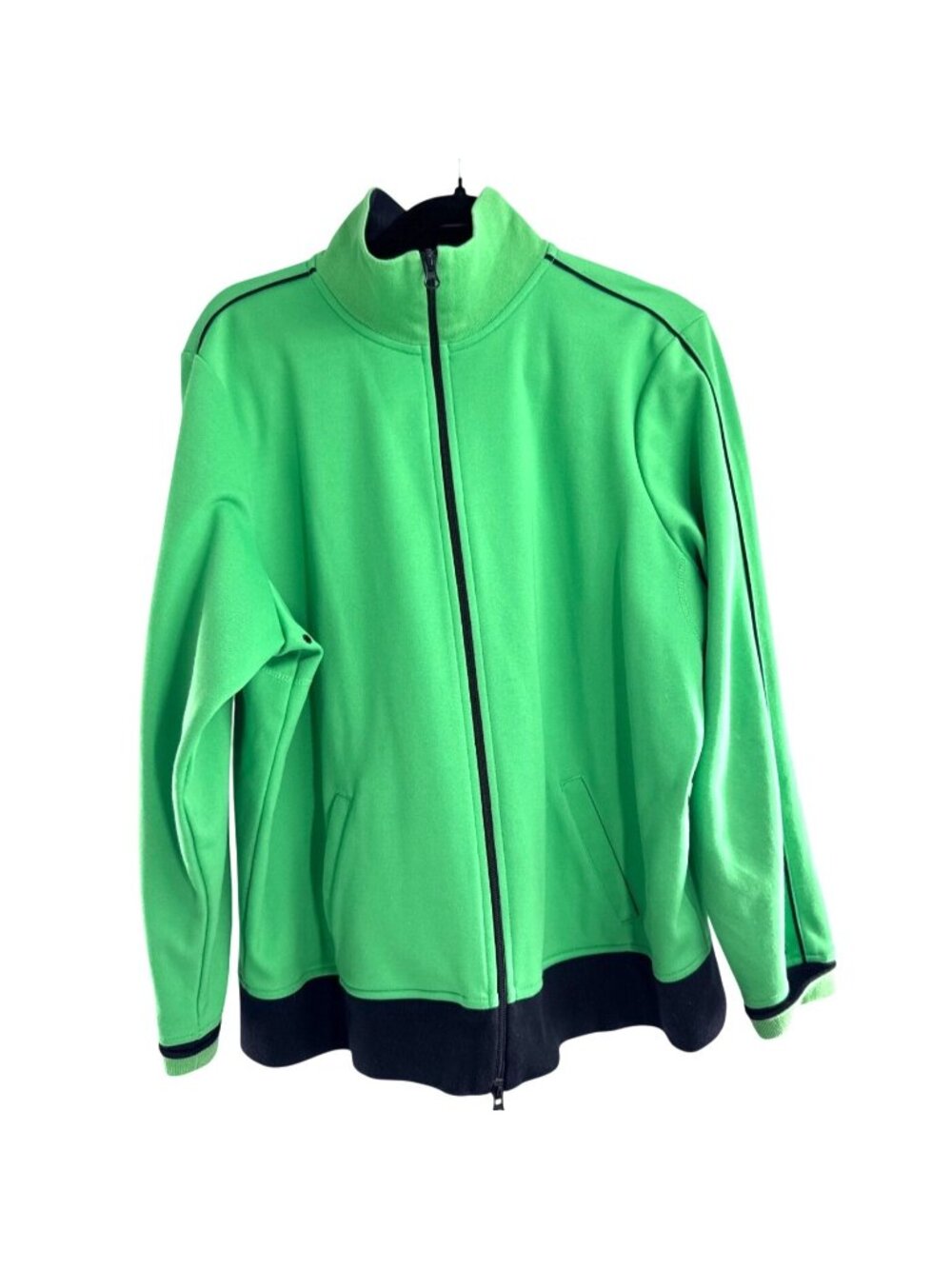 VTG Y2K Tommy Hilfiger Womens Green & Navy Jacket With Embroidered Logo Size 1X